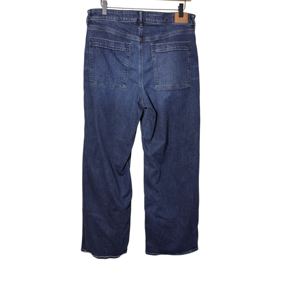 American Eagle Super High Rise Baggy Wide Leg Blue Jeans Size 12 - Picture 9 of 13